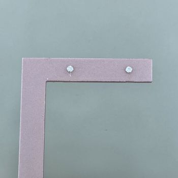 Brinco Solitario Zirconia 3mm Prata 925 - 108116 - Roanne Jóias