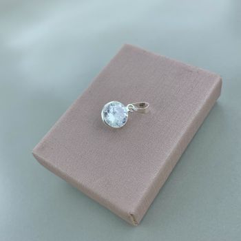 Pingente Solitario Zirconia 8mm Prata 925 - 108118 - Roanne Jóias