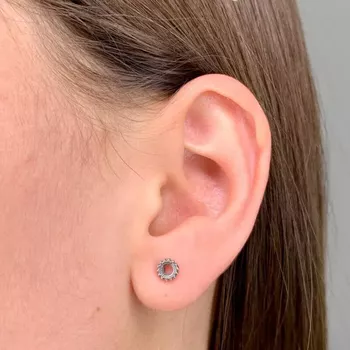 Brinco Sol Envelhecido Prata 925 - 10110579 - Roanne Jóias