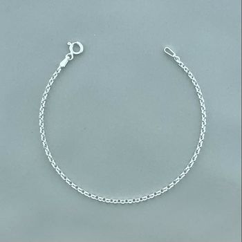 Pulseira Elo Portugues Diamantada 1,9gr Prata 925 ... - Roanne Jóias