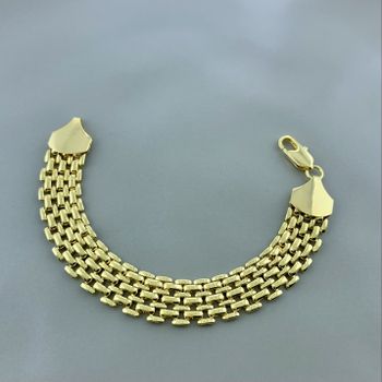 Pulseira Relogio Semijoia Banhada a Ouro 18K - 108... - Roanne Jóias