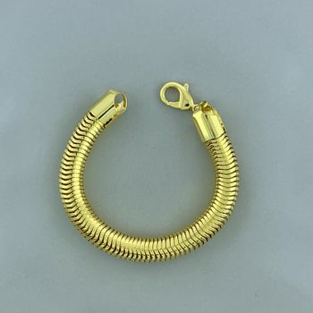 Pulseira Lacraia Redonda Semijoia Banhada a Ouro 1... - Roanne Jóias