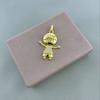 Pingente Menino Banho Ouro 18k - 106065 - Roanne Jóias