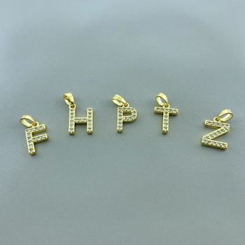 Pingente Letras Banho 18k - 105218 - Roanne Jóias