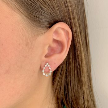 Brinco Gota Com Zirconia Prata 925 - 1011830325 - Roanne Jóias