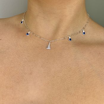 Choker Nossa Senhora Aparecida Com Coração Em Zirc... - Roanne Jóias