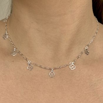 Choker Trevo 2,6g Prata 925 Roanne Joias - 1011830... - Roanne Jóias