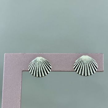 Brinco Prata Legitima 925 Concha Envelhecido - 10... - Roanne Jóias