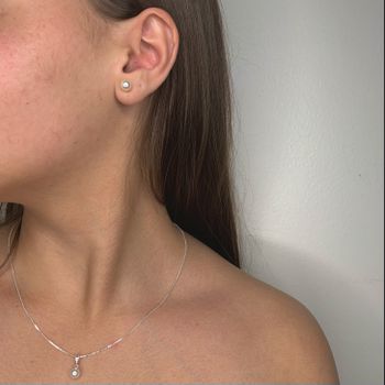 Conjunto Perola 6mm Prata 925 - 1011830555 - Roanne Jóias