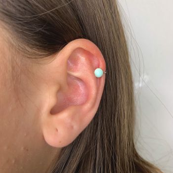 Piercing Resina Verde Prata 925 - 10123098 - Roanne Jóias