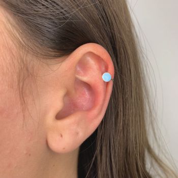 Piercing Resina Azul Prata 925 - 10123096 - Roanne Jóias