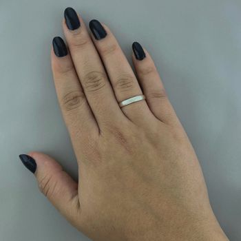 Aliança Abaulada Anatômica Polida 3mm com Zirconia... - Roanne Jóias