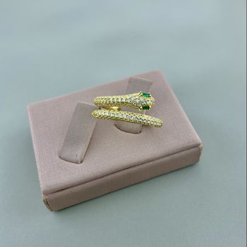 Anel Cobra Zirconia Semijoia - 105137 - Roanne Jóias