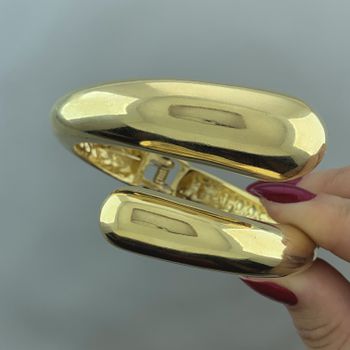 Bracelete Aberto Abaulado Semijoia - 106007 - Roanne Jóias