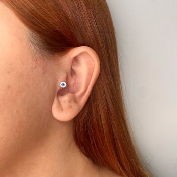 Piercing Resina Olho Grego Prata 925 - 1011830635 - Roanne Jóias
