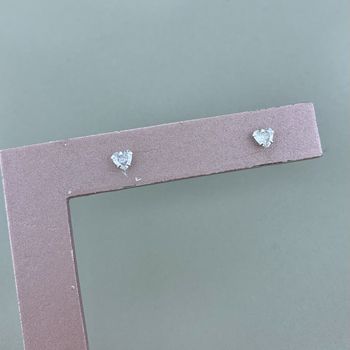 Brinco Coração 4x4 Prata 925 - 107095 - Roanne Jóias