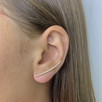 Brinco Earcuff Zirconia Semijoia - 106611 - Roanne Jóias