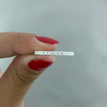 Aparador com Zirconia Cristal Prata 925 - 10118313... - Roanne Jóias