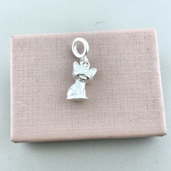 Berloque Gato Liso Prata 925 - 1011831736 - Roanne Jóias