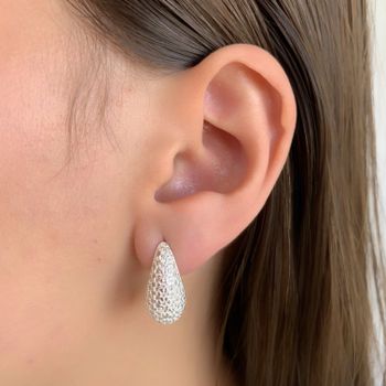 Brinco Gota Grande com Zirconia Prata 925 - 101183... - Roanne Jóias