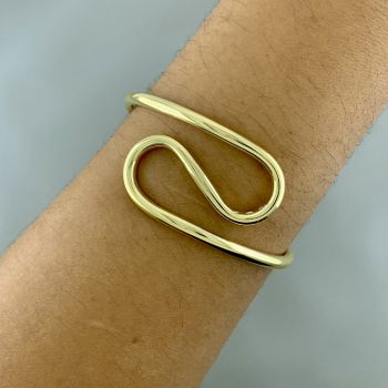 Bracelete Tubo Ondulado Semijoia - 1011831788 - Roanne Jóias