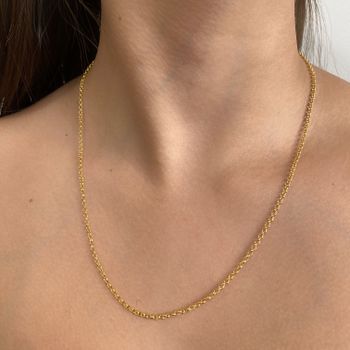 Corrente Elo Portugues 50cm Semijoia - 1011831787 - Roanne Jóias