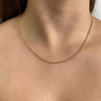 Corrente Elo Portugues 45cm Semijoia - 1011831783 - Roanne Jóias