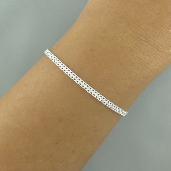 Pulseira Bismark 2 Fios Prata 925 - 1011832042 - Roanne Jóias