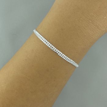 Pulseira Masculina Grumet Dupla 3,0gr Prata 925 - ... - Roanne Jóias