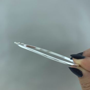 Bracelete Fio Meia Cana 2mm Liso Prata 925 - 10118... - Roanne Jóias