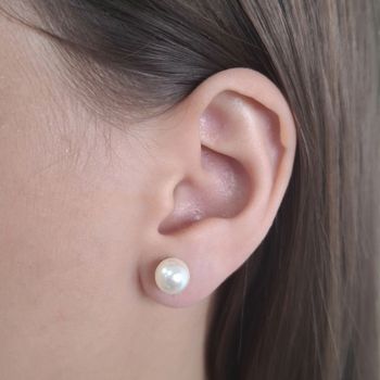 Brinco Prata Legítima 925 Perola 8mm - 1011832173 - Roanne Jóias
