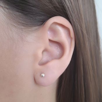 Brinco Prata Legitima 925 Bola - 1011832167 - Roanne Jóias