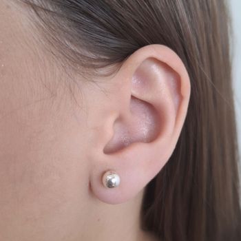 Brinco Prata Legitima 925 Bola 6x6 milímetros - 1... - Roanne Jóias