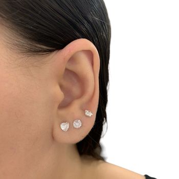 Trio em Prata Legitima 925 Legítima com Zirconia C... - Roanne Jóias