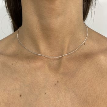 Corrente Veneziana V15 40cm 1,4gr Prata 925 - 1011... - Roanne Jóias