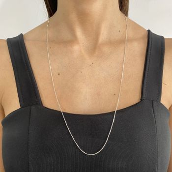 Corrente Veneziana V12 70cm 2,4gr Prata 925 - 1011... - Roanne Jóias