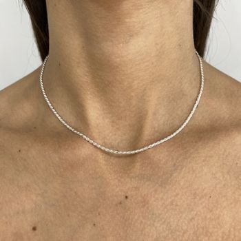 Corrente Cordão Baiano 40cm 3,9gr Prata 925 - 1011... - Roanne Jóias