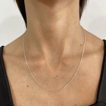 Corrente Veneziana V12 50cm 1,7gr Prata 925 - 1011... - Roanne Jóias