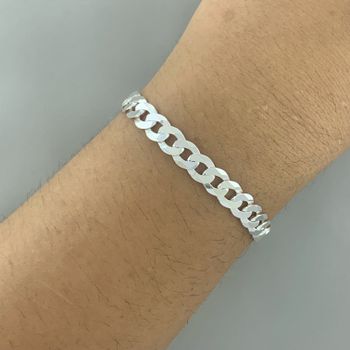 Pulseira MAsculina Grumet 10,7gr Prata 925 - 10118... - Roanne Jóias