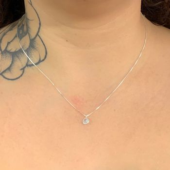 Corrente Prata Legítima 925 Ponto Luz Redondo Cris... - Roanne Jóias