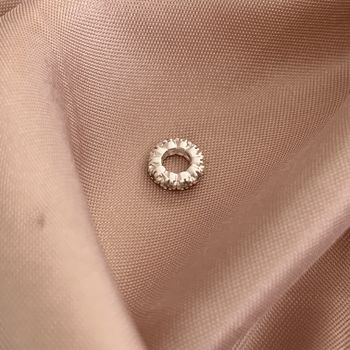 Berloque Prata Legitima 925 Separador Zirconia Cri... - Roanne Jóias