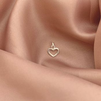Pingente Coraçao Vazado Prata 925 - 1011832895 - Roanne Jóias