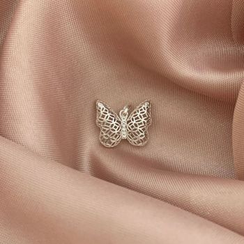 Pingente Borboleta Rendada Prata 925 - 1011832886 - Roanne Jóias