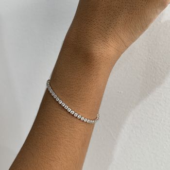Pulseira Riviera Cristal Prata 925 - 1011832969 - Roanne Jóias