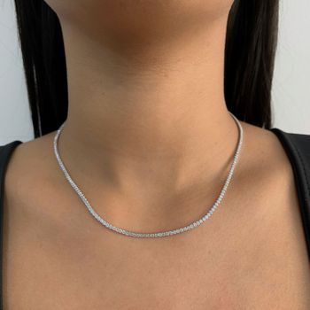 Colar Riviera Cristal Prata 925 - 1011832967 - Roanne Jóias
