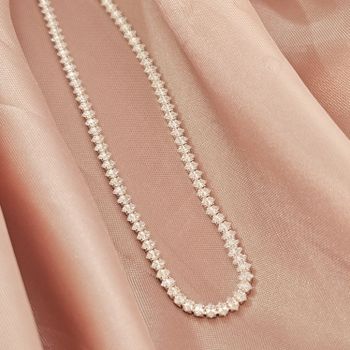 Colar Riviera Navetes Cristal Prata 925 - 1011832... - Roanne Jóias