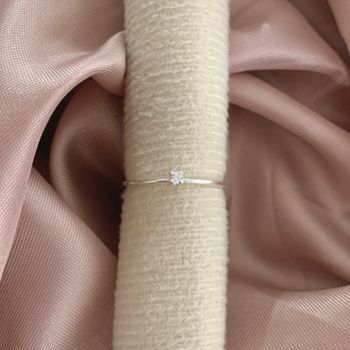 Anel Solitário Com Zirconia 2mm Prata 925 - 101185... - Roanne Jóias