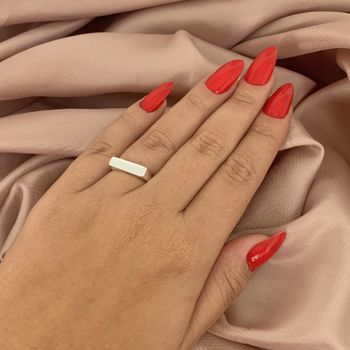 Anel Prata Legítima 925 Sinete Liso - 1011831886 - Roanne Jóias