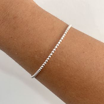 Pulseira Bolas 2mm Prata 925 - 1234568030 - Roanne Jóias
