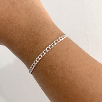Pulseira Elos Duplos Prata 925 - 1234568029 - Roanne Jóias